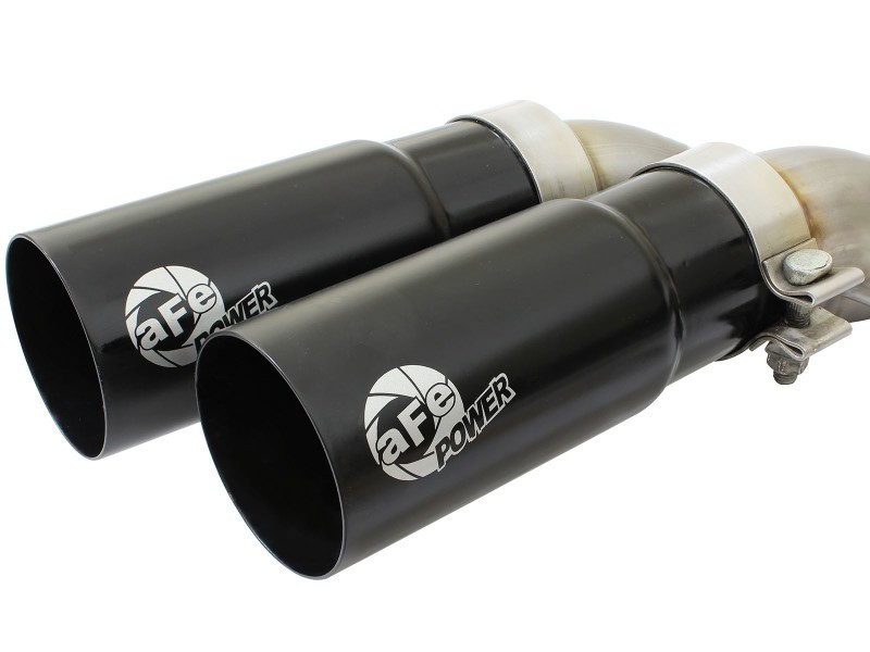 aFe Rebel Exhausts 3in SS Cat-Back 09-14 Ford F-150 4.6/5.0/5.4L w/ Black Tips - 49-43080-B