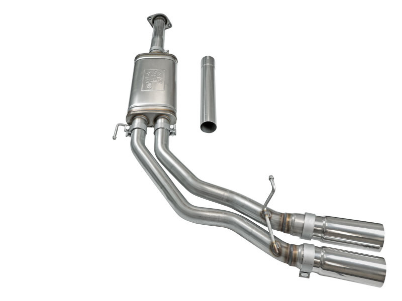 aFe Rebel Exhausts 3in SS Cat-Back 15-16 Ford F-150 EcoBoost V6 2.7/3.5L V8 5.0L w/ Polished Tips - 49-43081-P