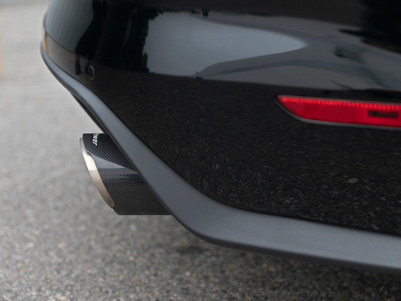 aFe MACH Force Xp SS Axle Back Exhaust System w/ Carbon Fiber Tips 15-17 Ford Mustang GT V8-5.0L - 49-43105-C