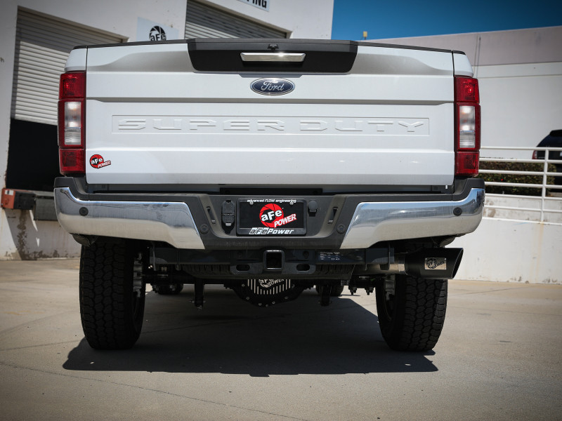 aFe Apollo GT Series 3-1/2in 409 SS Axle-Back Exhaust 17-20 Ford F-250/F-350 6.2/7.3L w/ Black Tips - 49-43116-B