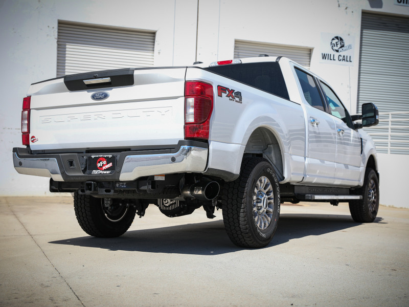 aFe Apollo GT Series 3-1/2in 409 SS Axle-Back Exhaust 17-20 Ford F-250/F-350 6.2/7.3L w/ Black Tips - 49-43116-B