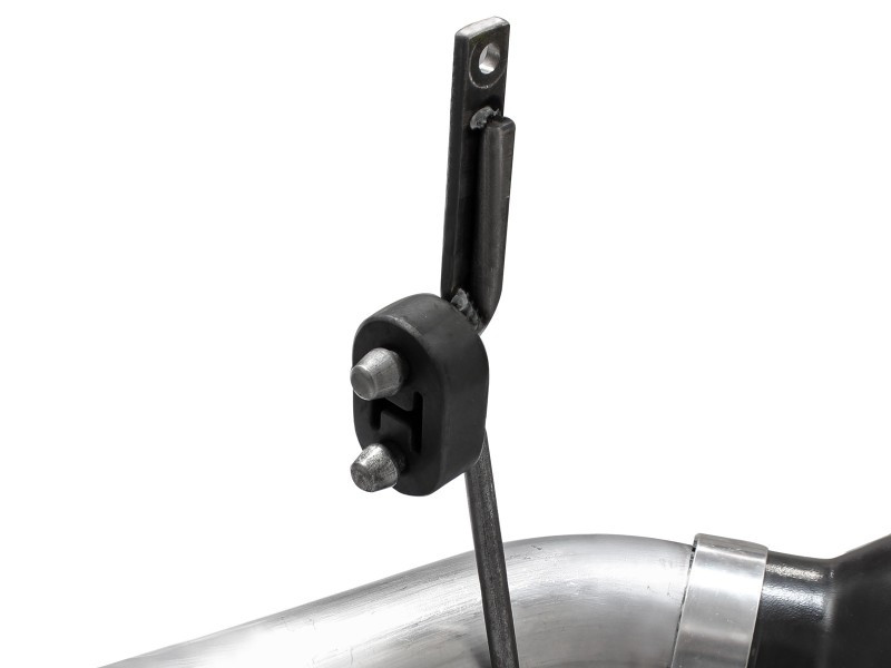 aFe Large Bore-HD 4in 409 Stainless Steel DPF-Back Exhaust w/Black Tip 15-16 Ford Diesel V8 Trucks - 49-43122-B