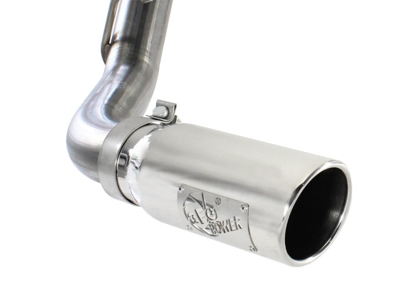 aFe MACHForce XP Exh CB,Stainless steel GM Silverado/Sierra 1500 2014 V*-5.3/6.2L Polished tip - 49-44038-P