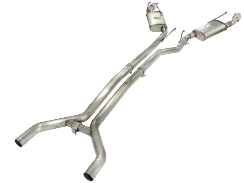 aFe MACHForce XP Exhaust 2.5in Stainless Steel CB/10-13 Chevy Camaro V6-3.6L (td) (polished tip) - 49-44042-P