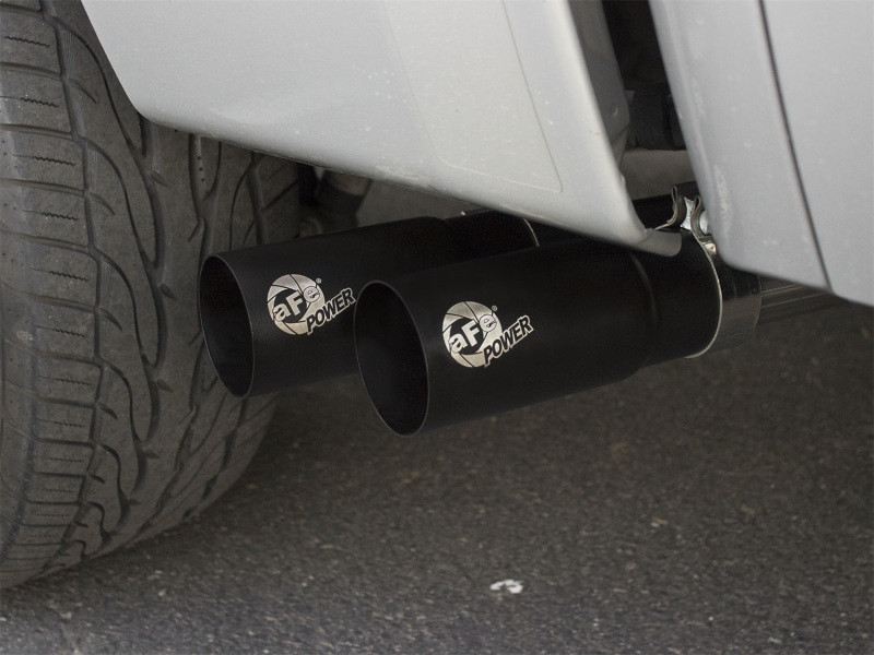 aFe Rebel Series CB 3in Middle Side Exit SS Exht w/ Black Tips 09-16 Chevy Silverado/GMC Sierra 1500 - 49-44062-B