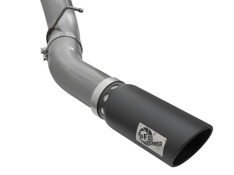 aFe LARGE Bore HD 5in Exhausts DPF-Back SS w/ Black Tips 16-17 GM Diesel Truck V8-6.6L (td) LML/L5P - 49-44081-B