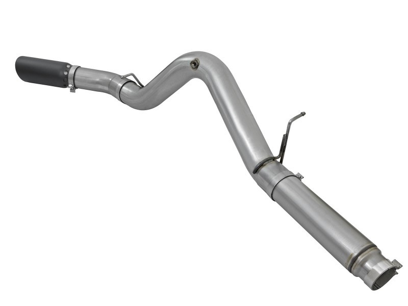 aFe LARGE Bore HD 5in Exhausts DPF-Back SS w/ Black Tips 16-17 GM Diesel Truck V8-6.6L (td) LML/L5P - 49-44081-B