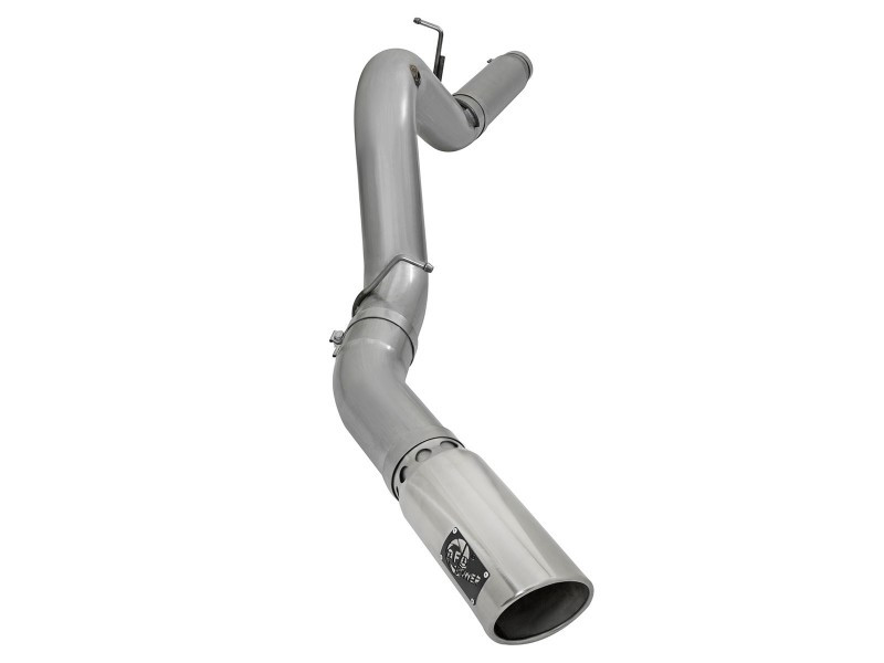 aFe LARGE Bore HD 5in Exhausts DPF-Back SS w/ Pol Tips 16-17 GM Diesel Truck V8-6.6L (td) LML/L5P - 49-44081-P