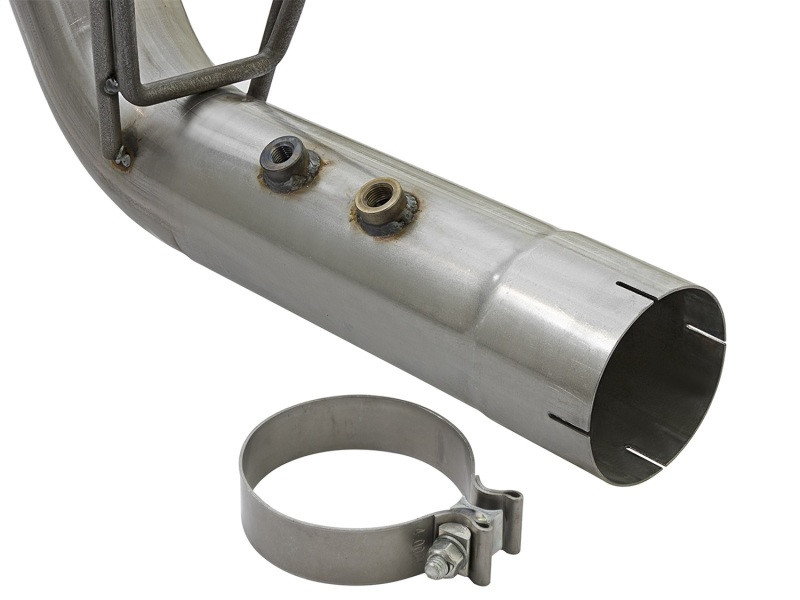 aFe LARGE BORE-HD 4in 409-SS DPF-Back Exhaust w/Dual Black Tips 2017 GM Duramax V8-6.6L (td) L5P - 49-44086-B