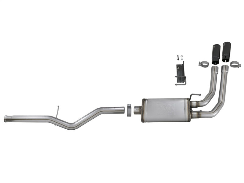 aFe Rebel Series 3in to 2.5in 409 SS Cat-Back Exhaust w/ Black Tips 09-18 GM Silverado/Sierra 5.4L - 49-44098-B