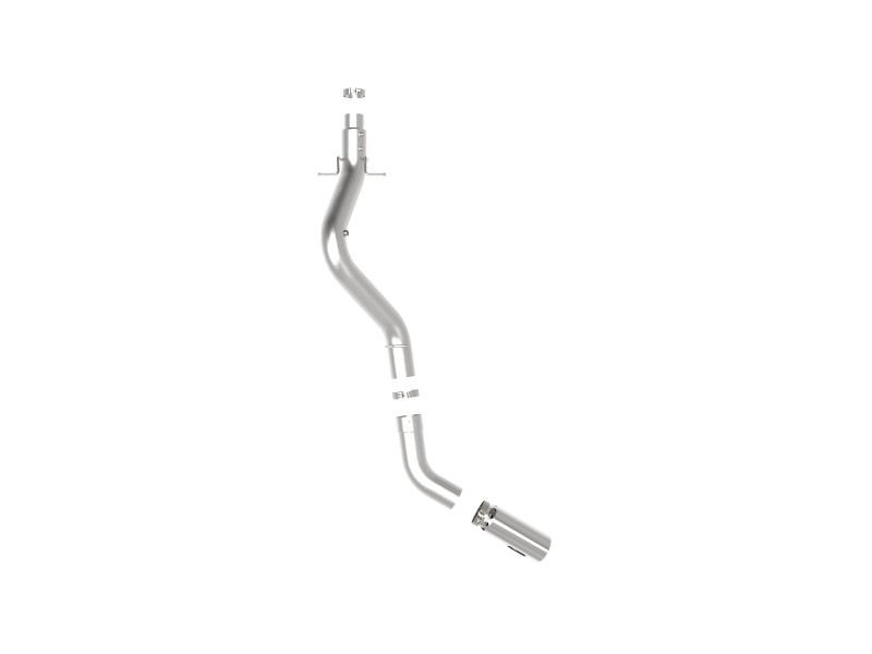 aFe Large Bore-HD 5 IN 409 SS DPF-Back Exhaust System w/Polished Tip 20-23 GM Truck V8-6.6L - 49-44125-P