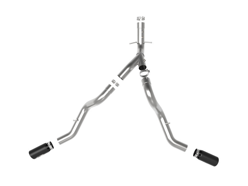 aFe Large Bore-HD 4in 409SS DPF-Back Exhaust System w/Black Tip 20 GM Diesel Trucks V8-6.6L (td) L5P - 49-44126-B