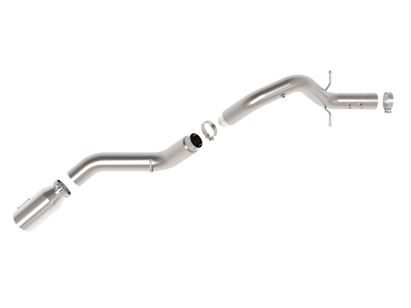 aFe Large Bore-HD 5in 409SS DPF-Back Exhaust System w/Pol Tip 24-25 GM Diesel Trucks V8-6.6L(td) L5P - 49-44147-P