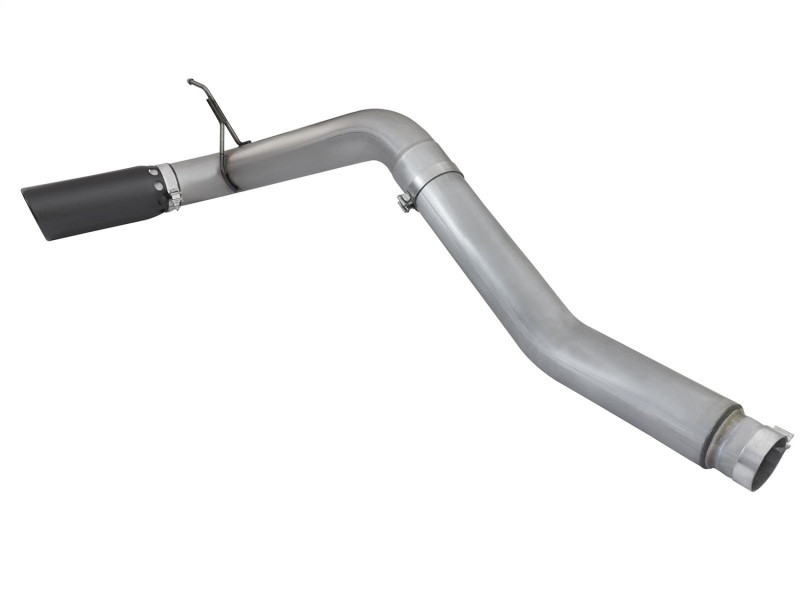 aFe LARGE BORE HD 5in DPF-Back SS Exhaust w/ Black Tip 2016 Nissan Titan 5.0L V8 (td) CC SB - 49-46112-B