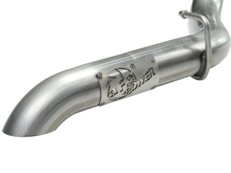 aFe MACHForce XP Exhaust Cat-Back SS-409 04-06 Jeep Wrangler TJ Unl L6 4.0L 2.5in Off-Road No Tip - 49-46229