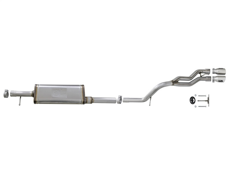 aFe Rebel Series 2.5in SS Cat-Back Exhaust w/ Polished Tip 07-18 Jeep Wrangler (JK) V6 3.6/3.8L 4dr - 49-48054-P