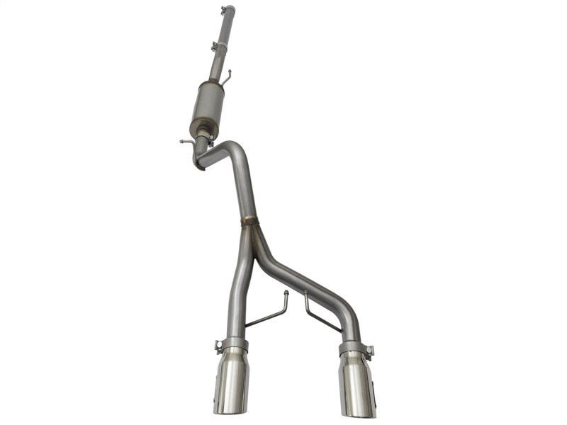 aFe Rebel Series CB 2.5in Dual Center Exit SS Exhaust w/ Polish Tip 07-15 Jeep Wrangler 3.6L/3.8L V6 - 49-48056-P