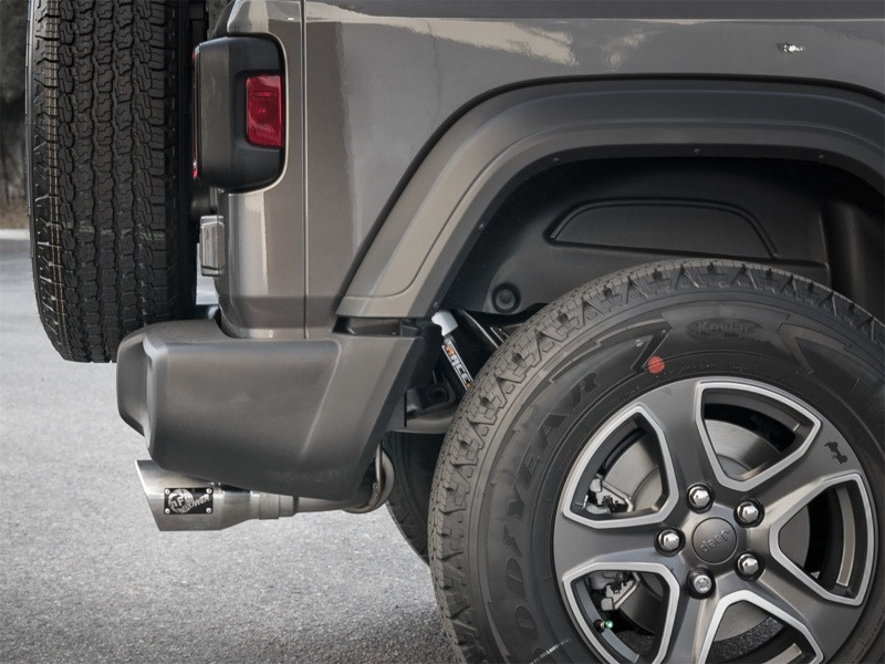 aFe Rebel Series 2.5in 409 SS Cat-Back Exhaust w/ Polished Tips 2018+ Jeep Wrangler (JL) V6 3.6L - 49-48066-P