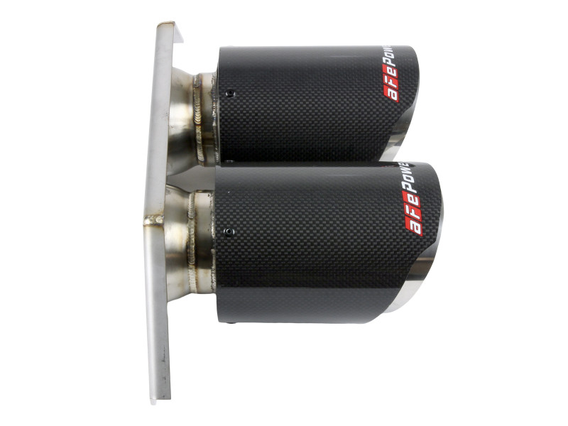 aFe Power Mach Force Xp 4in 304 SS Bolt-On Exhaust Tips Carbon Fiber 14-19 Porsche 911 GT3 3.8L/4.0L - 49C36435-C