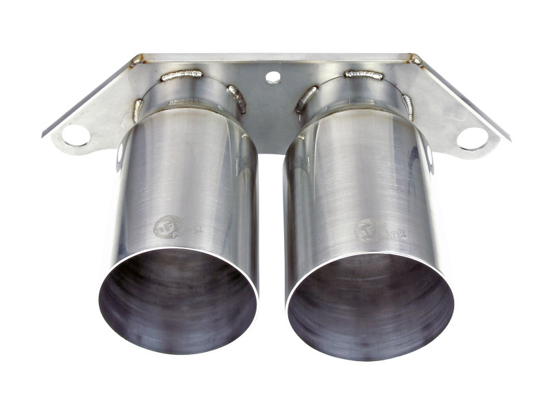 aFe Power Mach Force Xp 4in 304 SS Bolt-On Exhaust Tips Brushed 14-19 Porsche 911 GT3 3.8L/4.0L - 49C36435-H
