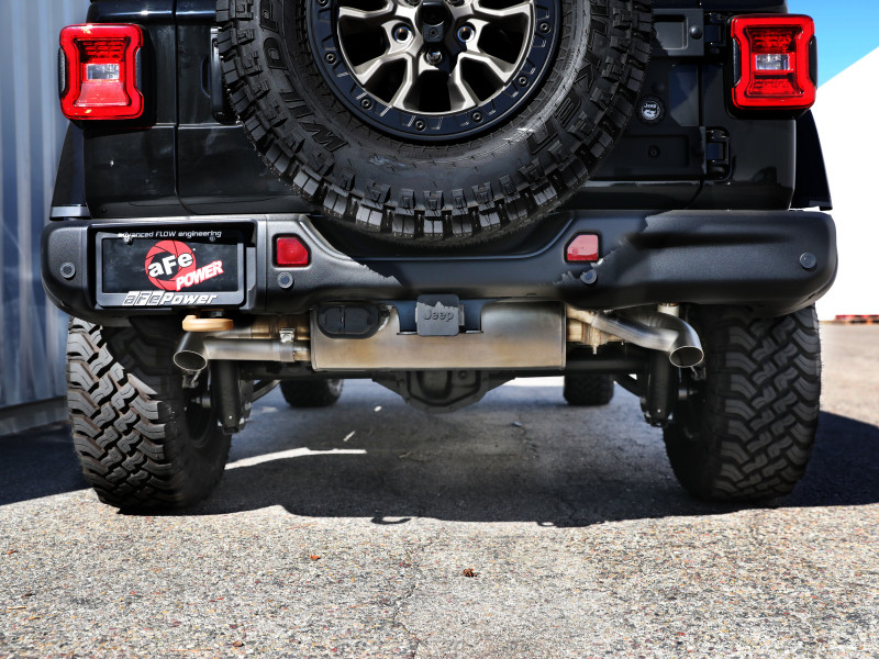 aFe MACHForce XP 304 Stainless Steel Exhaust Tip Upgrade 21-23 Jeep Wrangler JL Rubicon - 49C38102-H