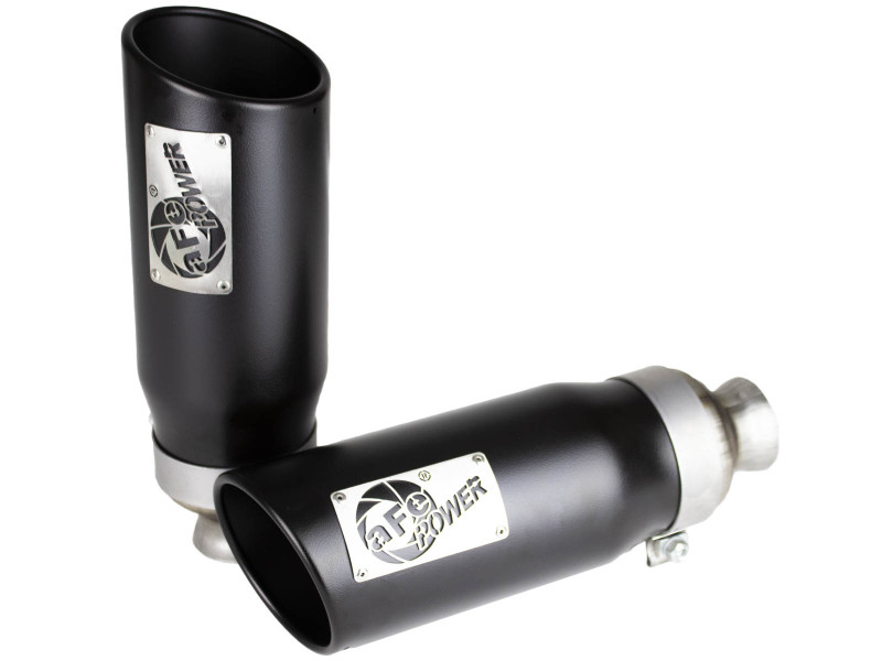 aFe MACH Force-XP 4-1/2in Steel OE Replacement Exhaust Tips - 2021+ Dodge Ram (5.7L V8) - Black - 49C42073-B