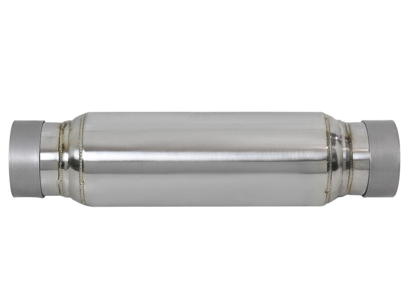 aFe MACH Force-Xp 409 SS Resonator 3in. Inlet/Outlet / 4in. Diameter / 12in. Body / 16in. Length - 49M10001
