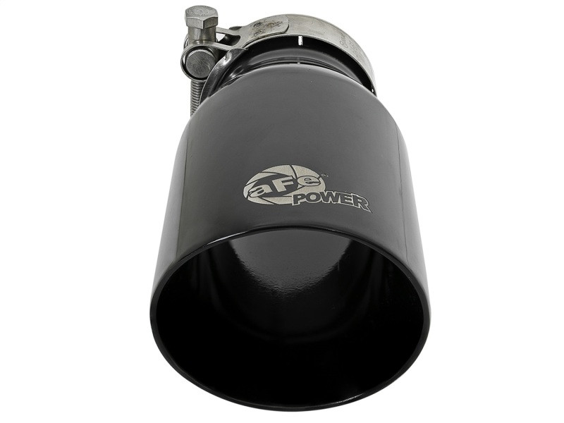 aFe MACH Force-Xp Universal 409 SS Single-Wall Clamp-On Exhaust Tip - Black - 49T25354-B07