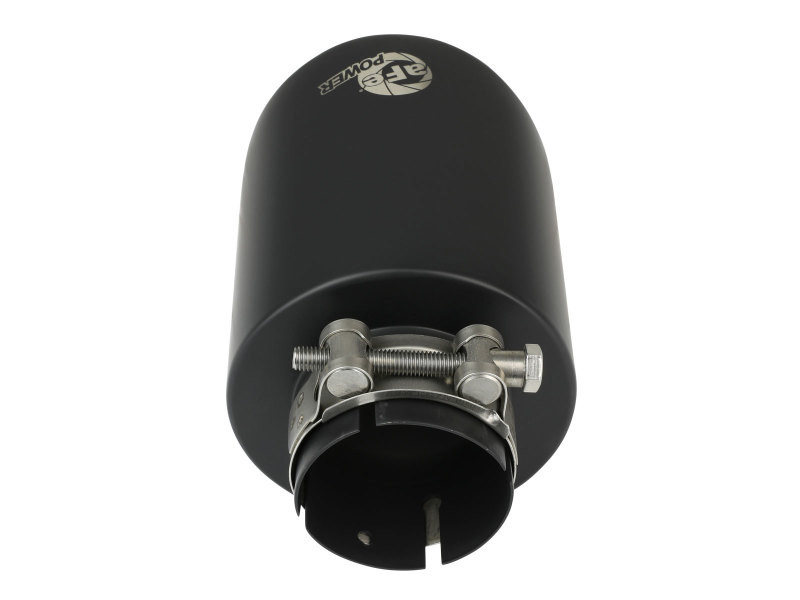 aFe Takeda 304 SS Clamp-On Exhaust Tip 2.5in. Inlet / 4.5in. Outlet / 7in. L - Black - 49T25454-B072