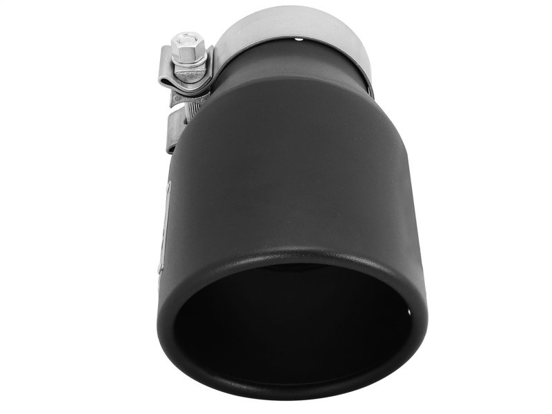 aFe Power Gas Exhaust Tip Black- 3 in In x 4.5 out X 9 in Long Bolt On (Black) - 49T30451-B09