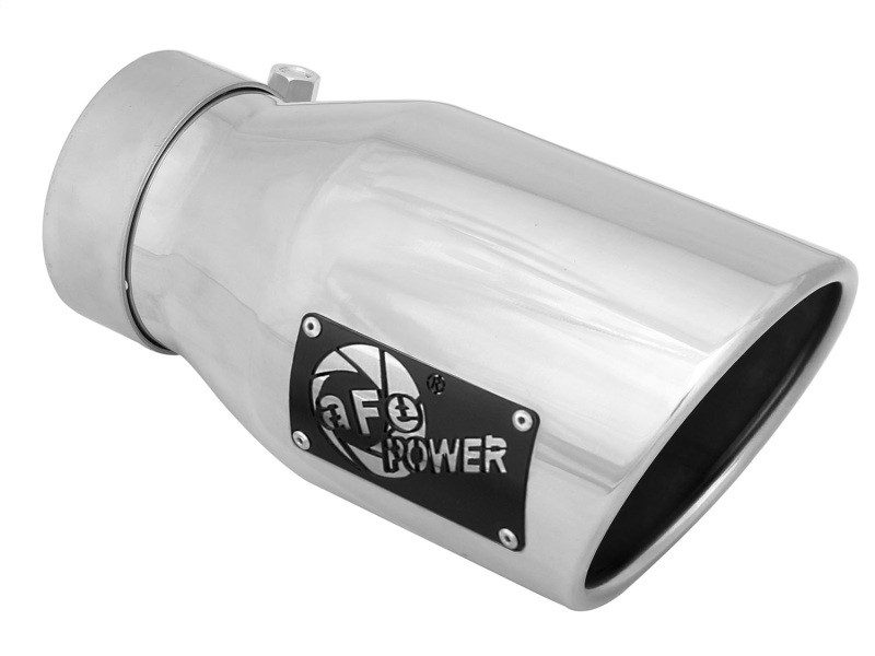aFe MACH Force-Xp 3in Inlet x 4-1/2in Outlet x 9in Length 304 Stainless Steel Exhaust Tip - 49T30451-P09