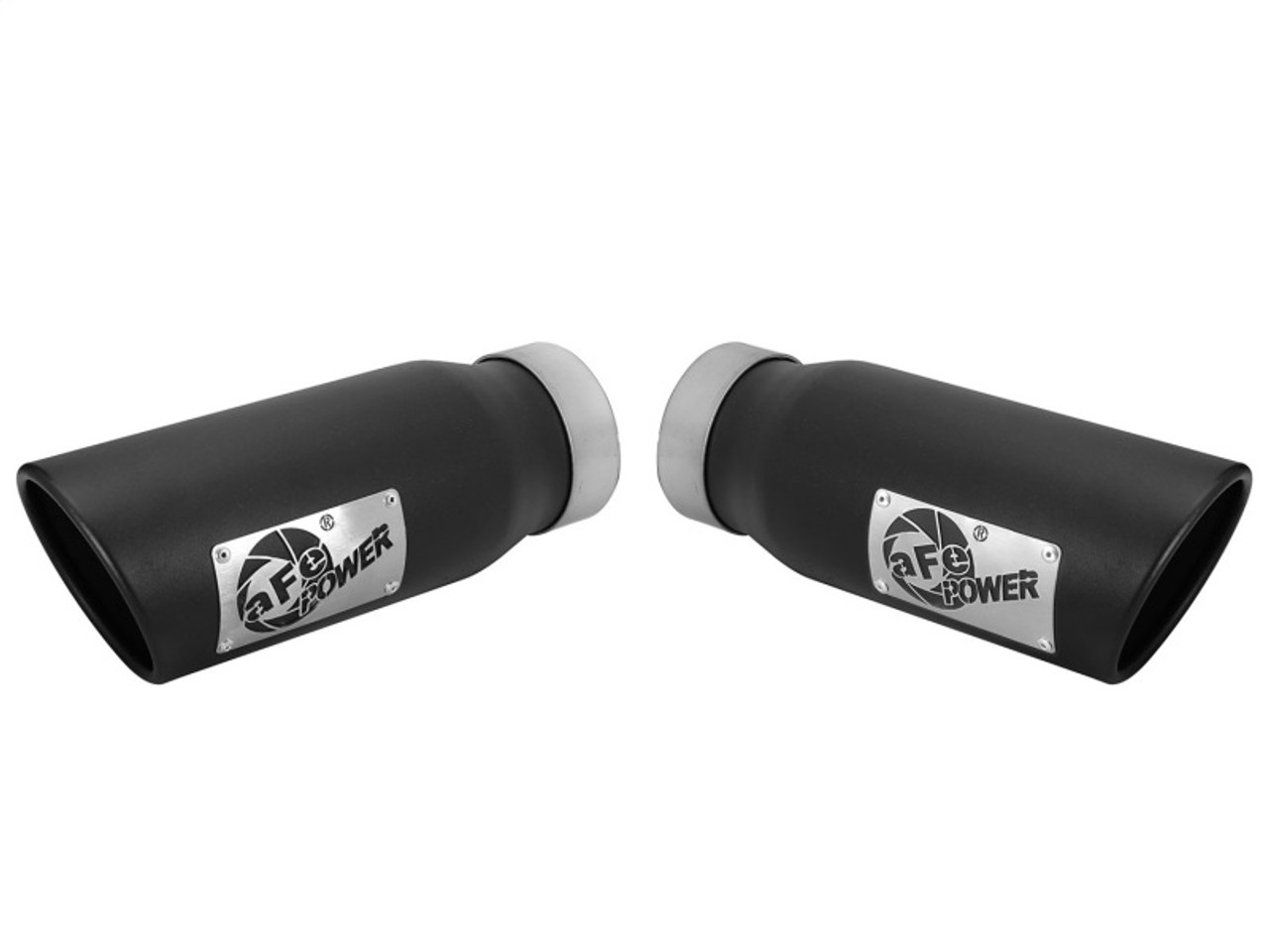 aFe MACHForce-XP 3.5in 409 Stainless Steel Exhaust Tip 3.5in x 4.5in Out x 12in L Clamp-On - 49T35456-B12