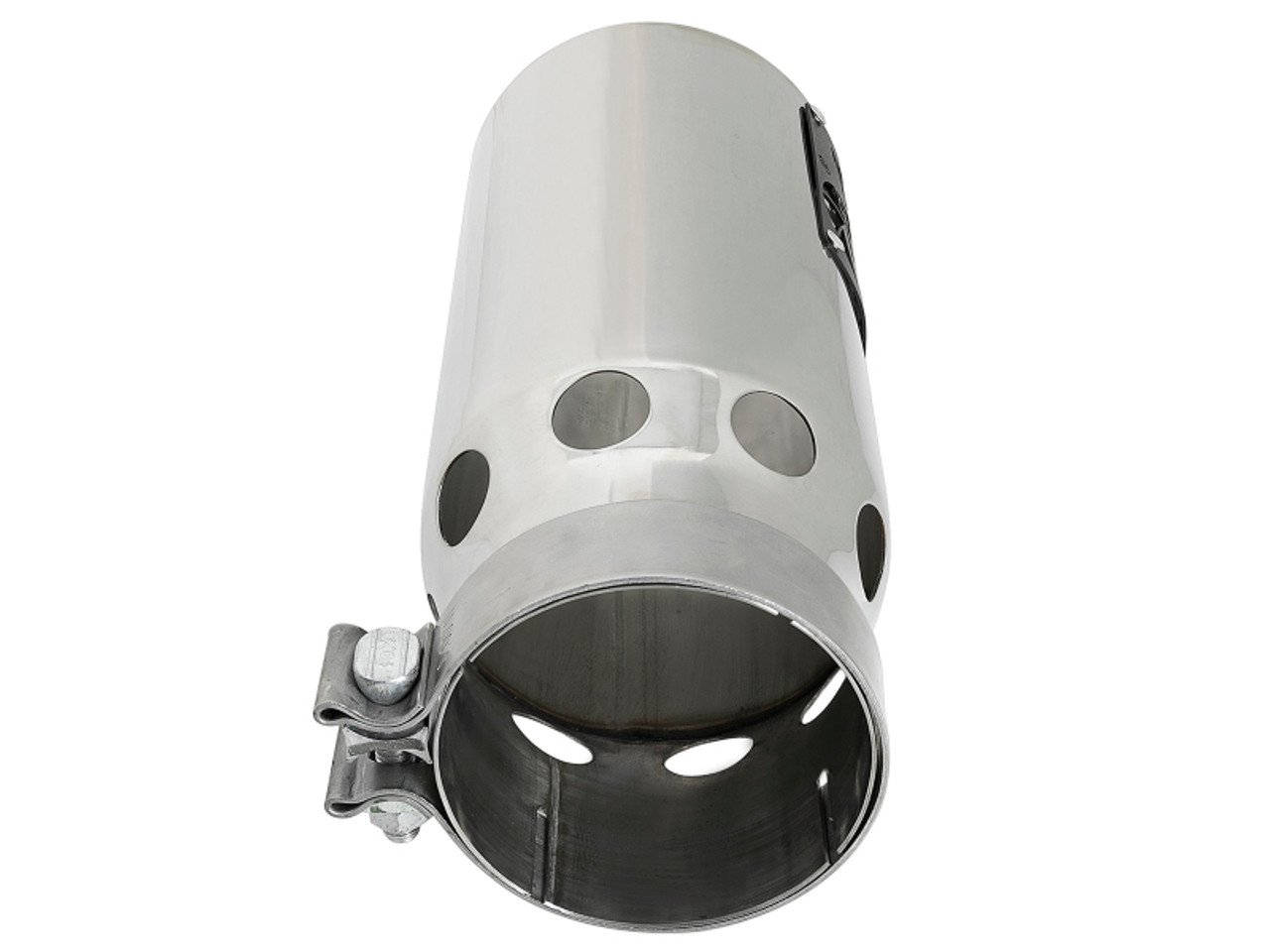 aFe SATURN 4S 4in SS Intercooled Exhaust Tip - Polished 4in In x 5in Out x 12in L Bolt-On - 49T40501-P122