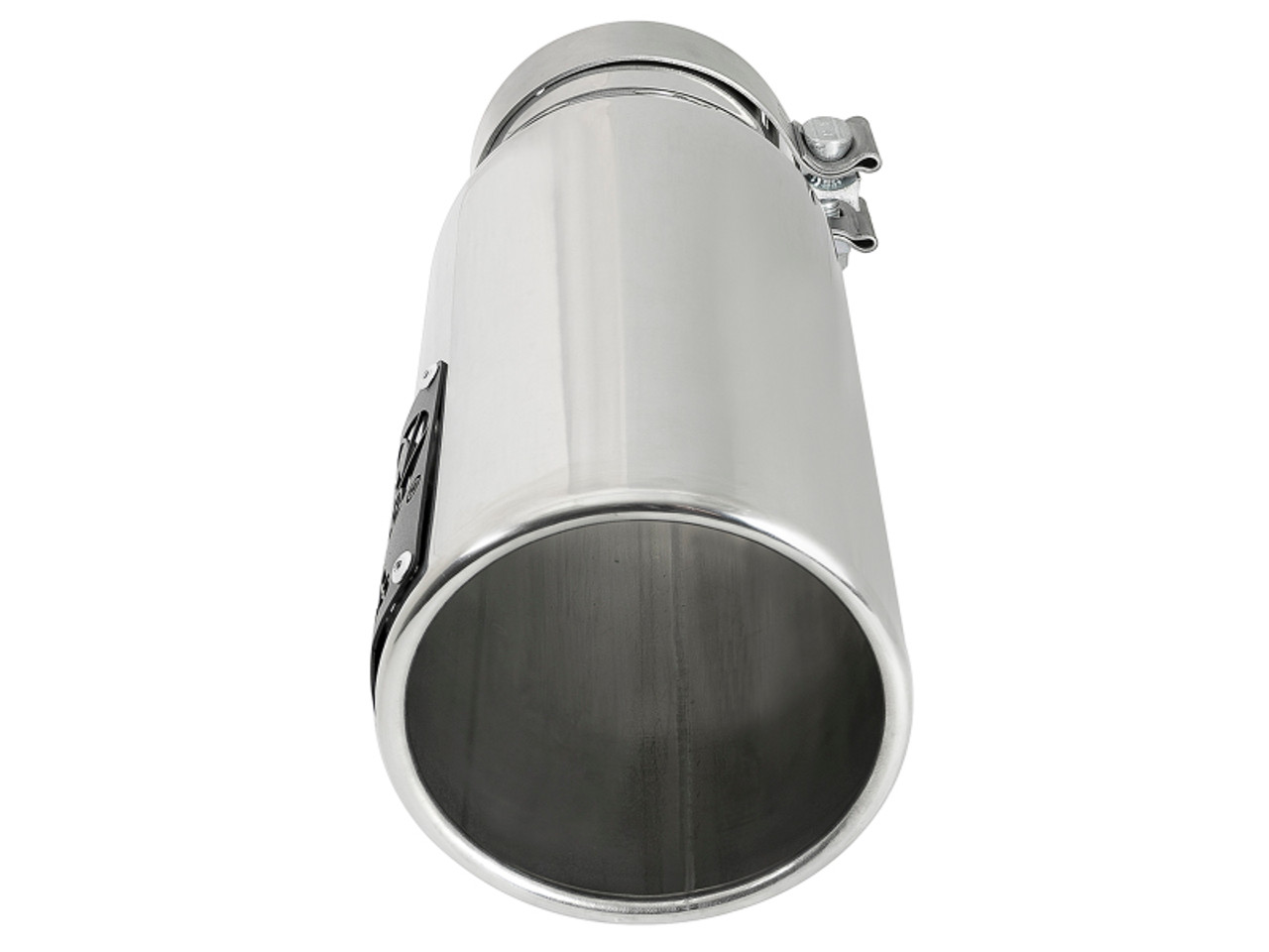 aFe SATURN 4S 4in SS Intercooled Exhaust Tip - Polished 4in In x 5in Out x 12in L Bolt-On - 49T40501-P122