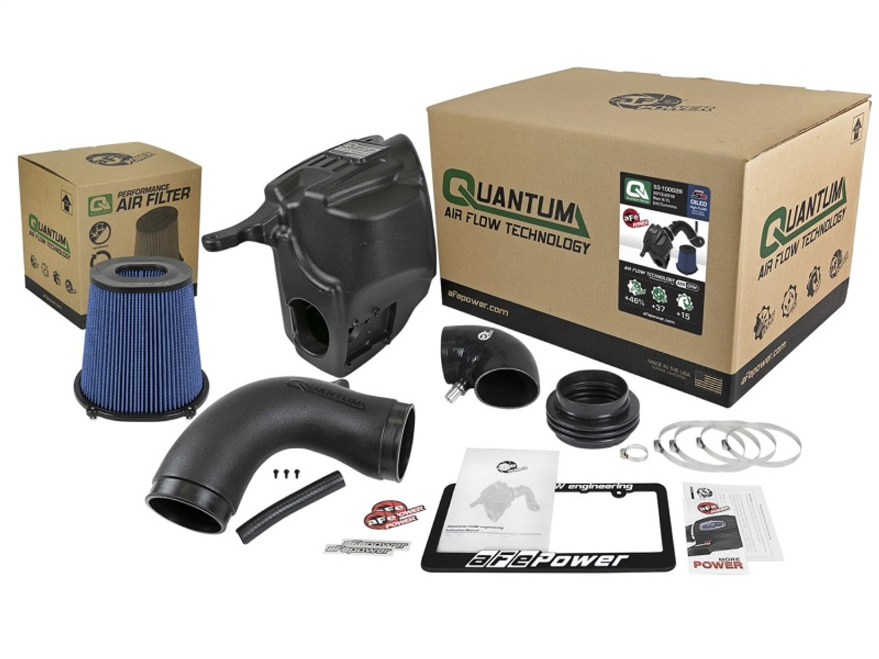 aFe Quantum Pro 5R Cold Air Intake System 13-18 Dodge Cummins L6-6.7L - Oiled - 53-10002R