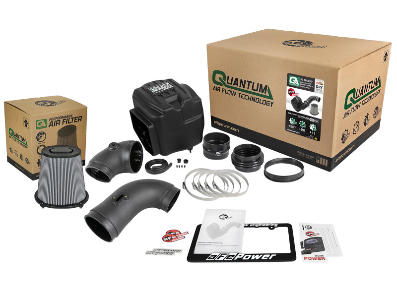 aFe Quantum Pro DRY S Cold Air Intake System 08-10 GM/Chevy Duramax V8-6.6L LMM - Dry - 53-10005D