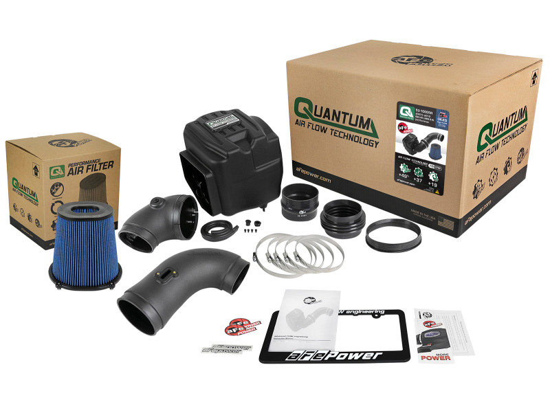 aFe Quantum Pro 5R Cold Air Intake System 08-10 GM/Chevy Duramax V8-6.6L LMM - Oiled - 53-10005R
