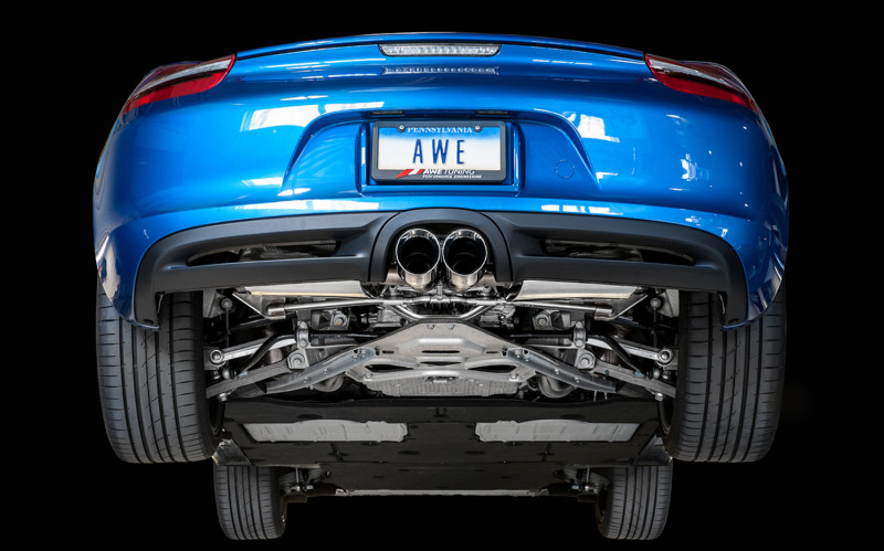 AWE Tuning Porsche 981 Performance Exhaust System - w/Diamond Black Tips - 3010-33024