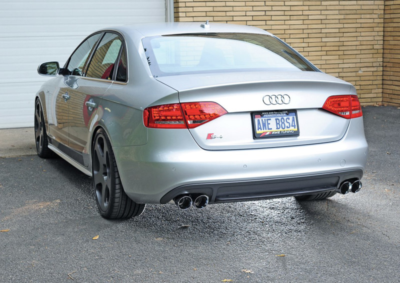 AWE Tuning Audi B8 / B8.5 S4 3.0T Touring Edition Exhaust - Chrome Silver Tips (90mm) - 3010-42018