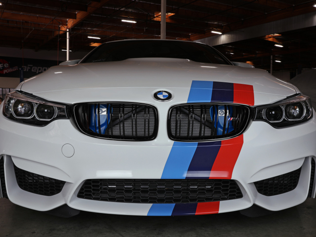 aFe Magnum FORCE Dynamic Air Scoop 15-18 BMW M3/15-20 M4 - Blue - 54-13032SL