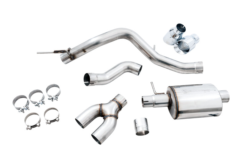 AWE Tuning 2019+ Ford Ranger 0FG Performance Exhaust System w/Chrome Silver Tips & Bash Guard - 3015-22072