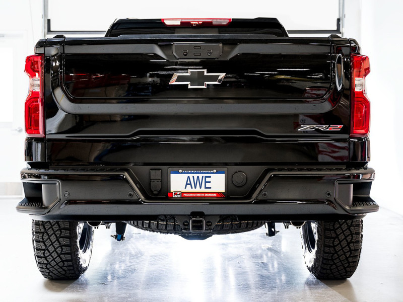 AWE Exhaust 0FG Catback Exhaust w. NO TIPS for Dual Bashguard - Silverado ZR2 & Sierra AT4X