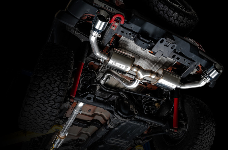 AWE Tuning 2018+ Jeep Wrangler JL/JLU Tread Edition Axle-Back Dual Exhaust - Chrome Silver Tips - 3015-32001