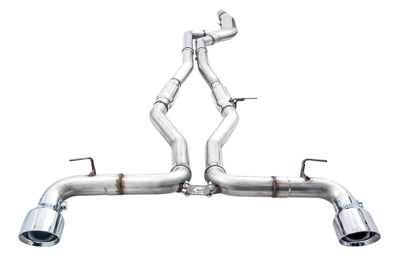 AWE Tuning 2020 Toyota Supra A90 Track Edition Exhaust - 5in Chrome Silver Tips - 3015-32116