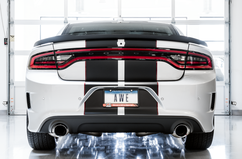 AWE Tuning 2017+ Dodge Charger 5.7L Track Edition Exhaust - Chrome Silver Tips - 3015-32120