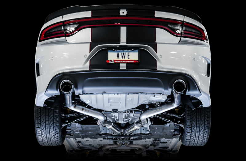 AWE Tuning 2017+ Dodge Charger 5.7L Track Edition Exhaust - Chrome Silver Tips - 3015-32120