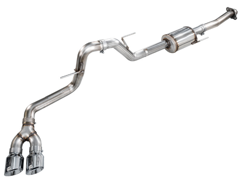 AWE 21-25 Ford F150 (14th Gen Reg Cab) Cat-Back Exhaust - 4.5in Dual Side Exit Chrome Tips - 3015-32145