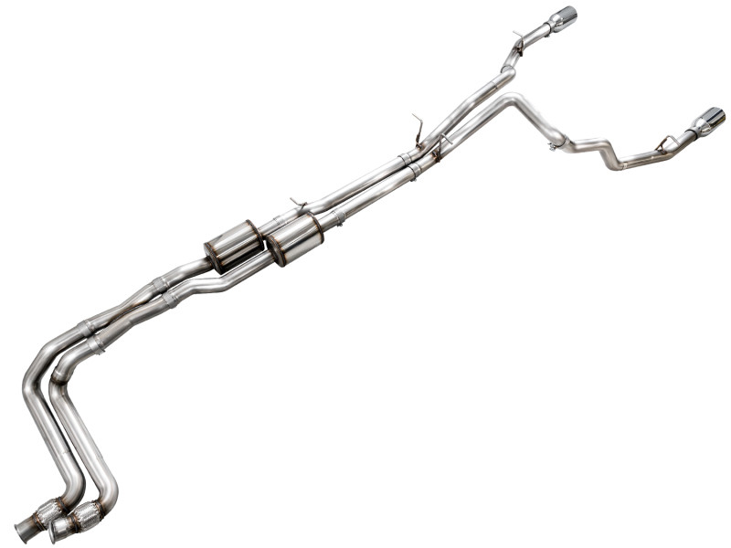 AWE 25+ RAM 1500 3.0TT 0FG Catback Touring Exhaust - Chrome Silver Tips - 3015-32530