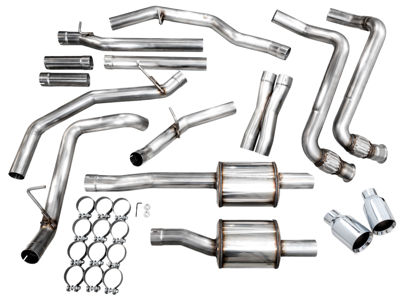 AWE 25+ RAM 1500 3.0TT 0FG Catback Touring Exhaust - Chrome Silver Tips - 3015-32530