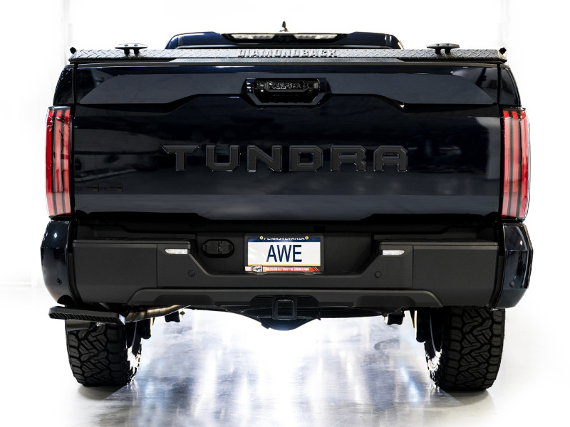 AWE 0FG Exhaust for 3rd Gen Toyota Tundra - Dual Diamond Black Tips - 3015-33063